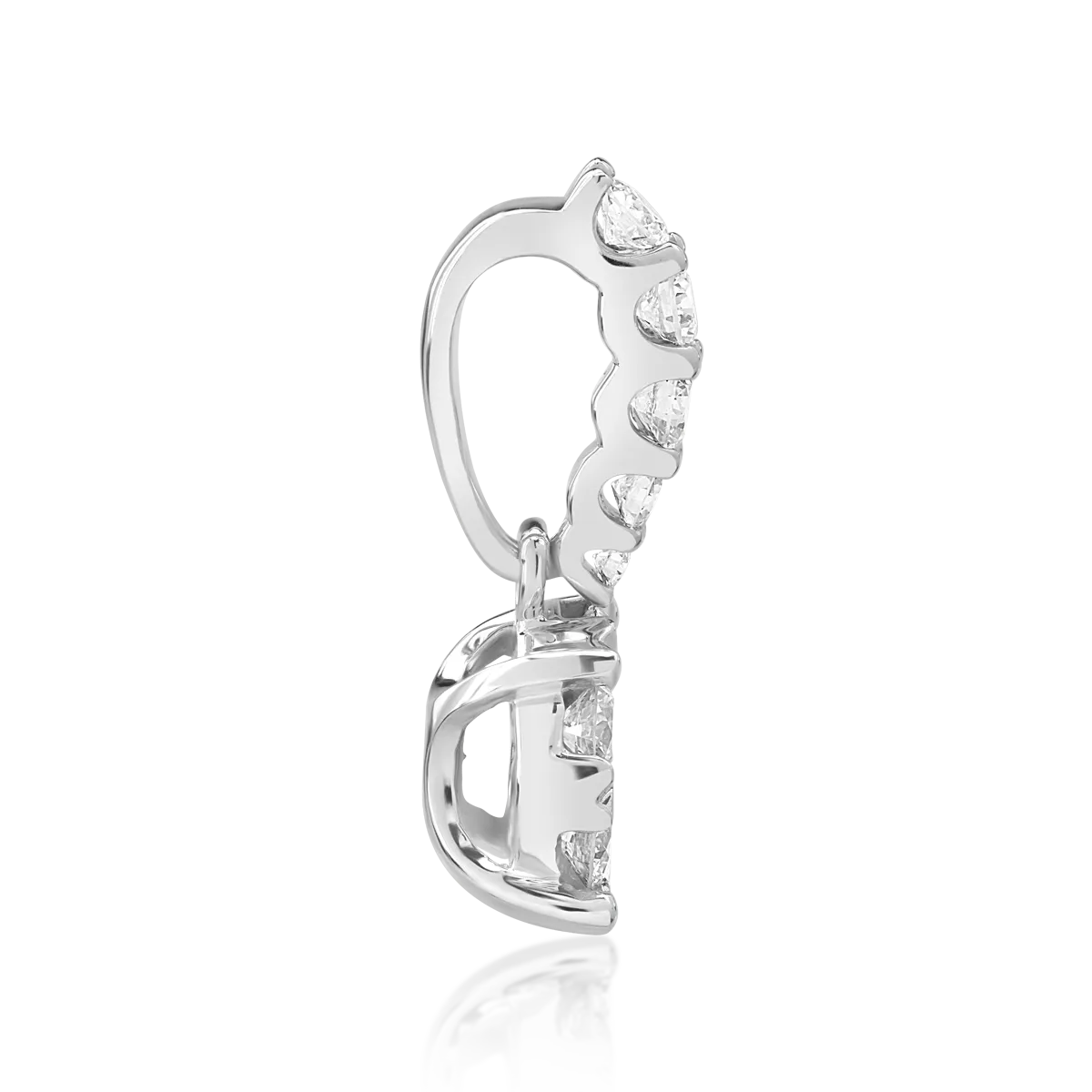 Висулка от 14K бяло злато с 0.5ct диаманти