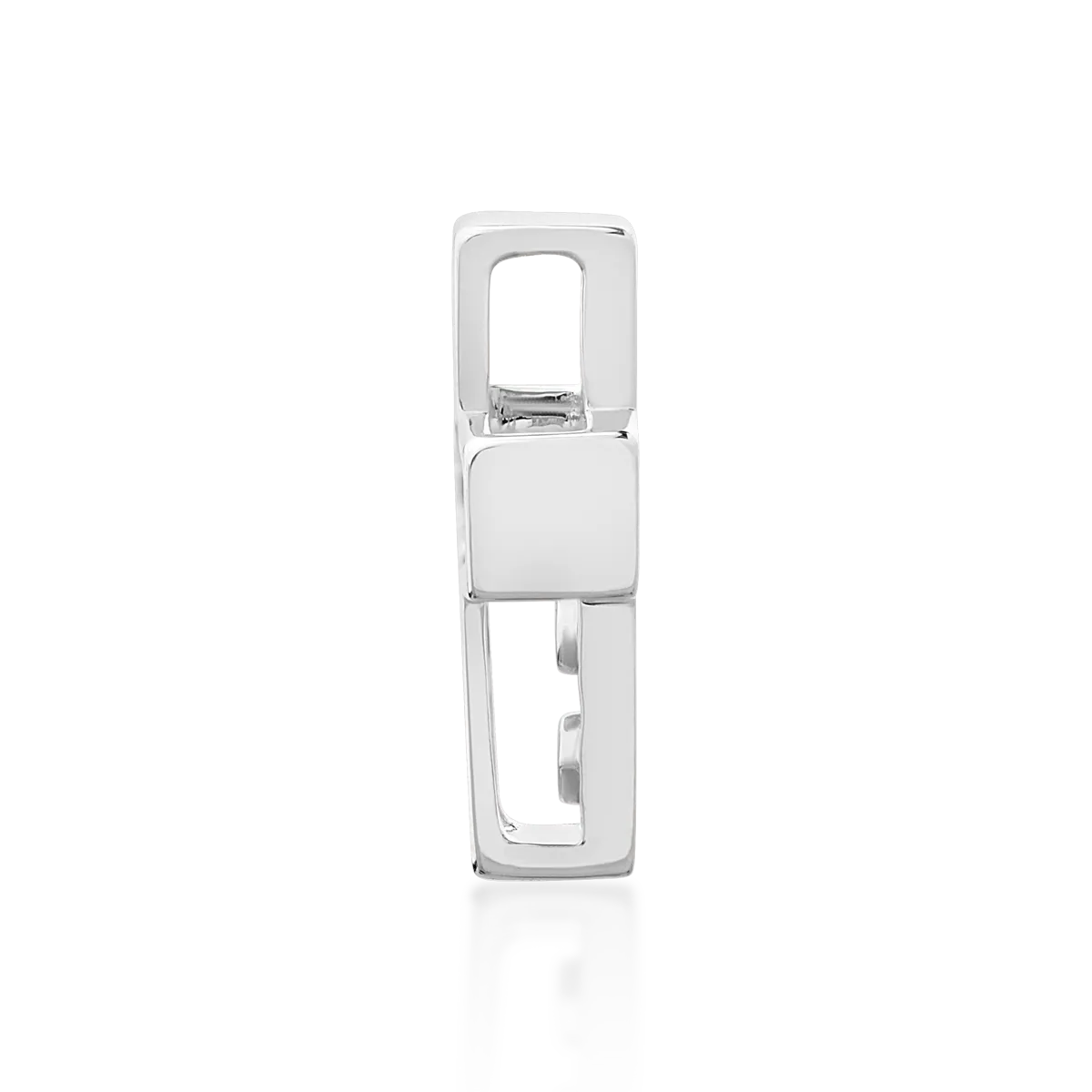 Pandantiv cruce din aur alb cu diamante de 0.03ct