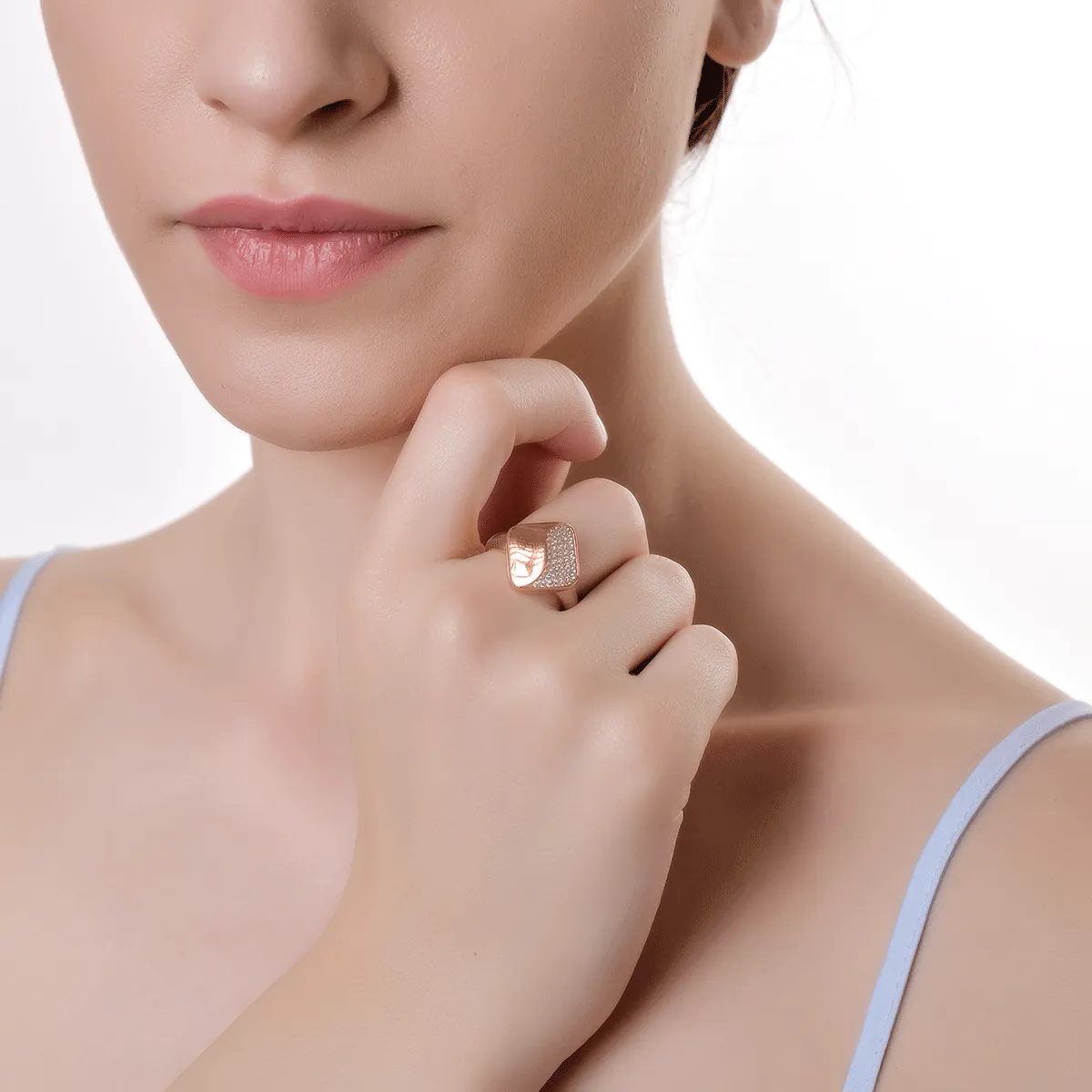 14K rose gold ring