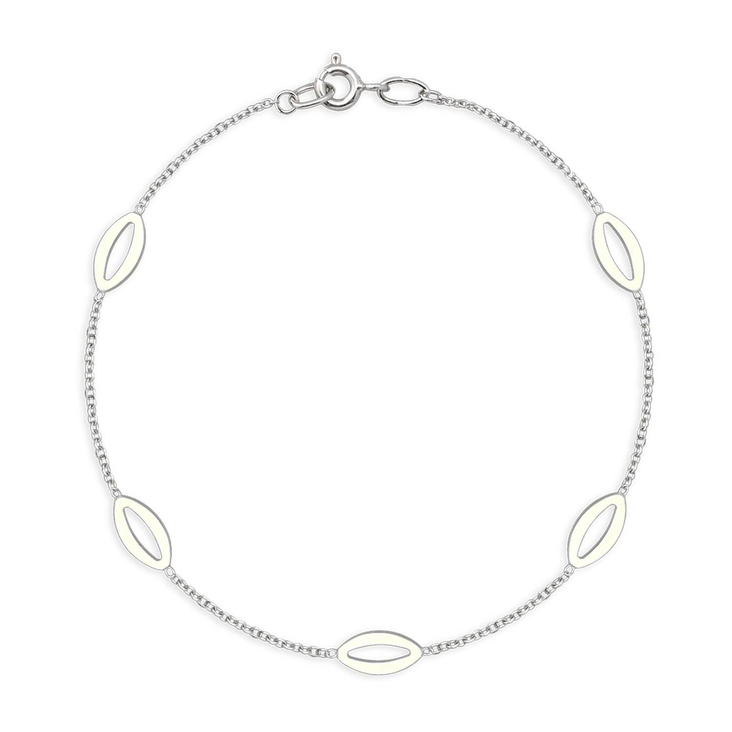 14K white gold bracelet