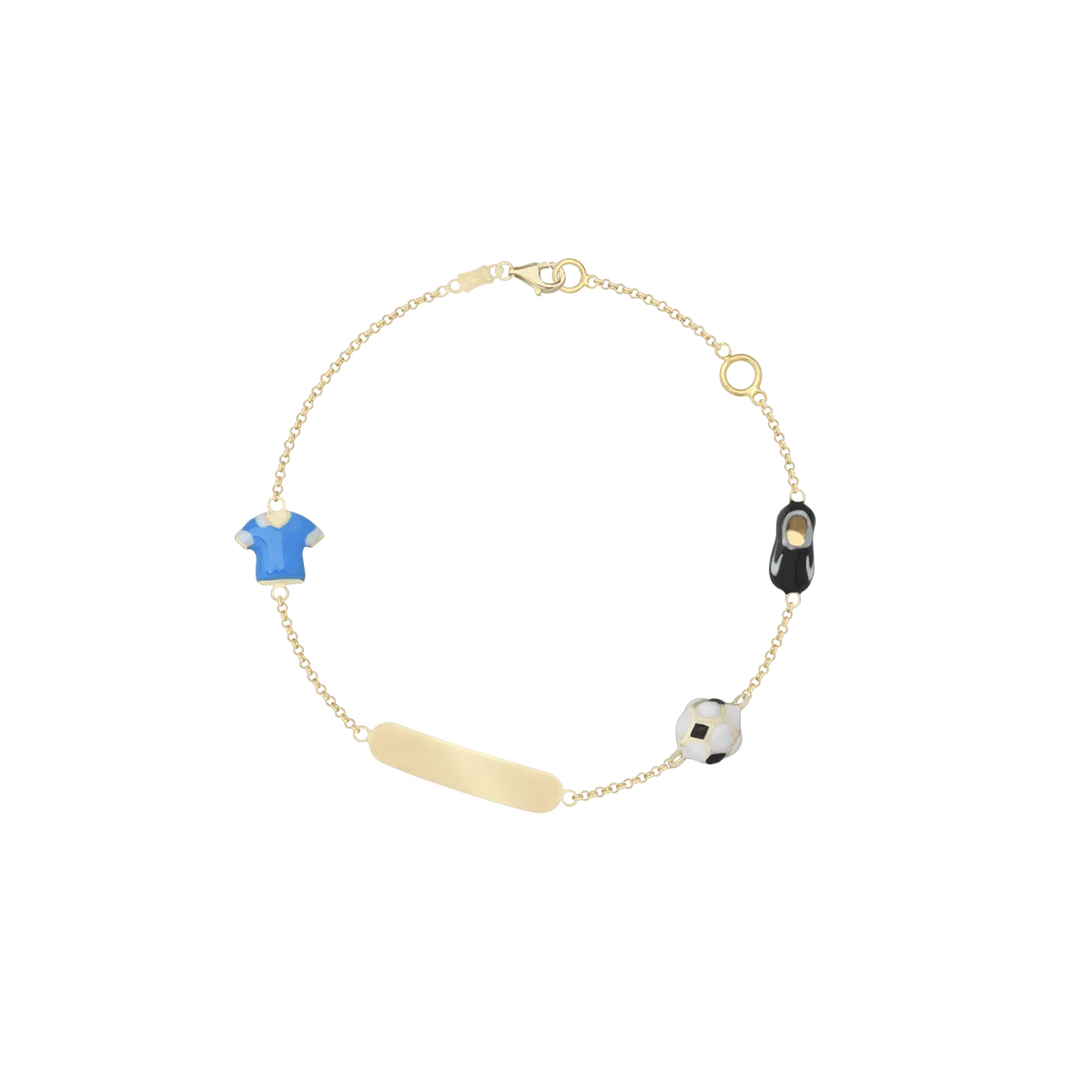 Dzieci bransoletki 14K Yellow Gold nożna
