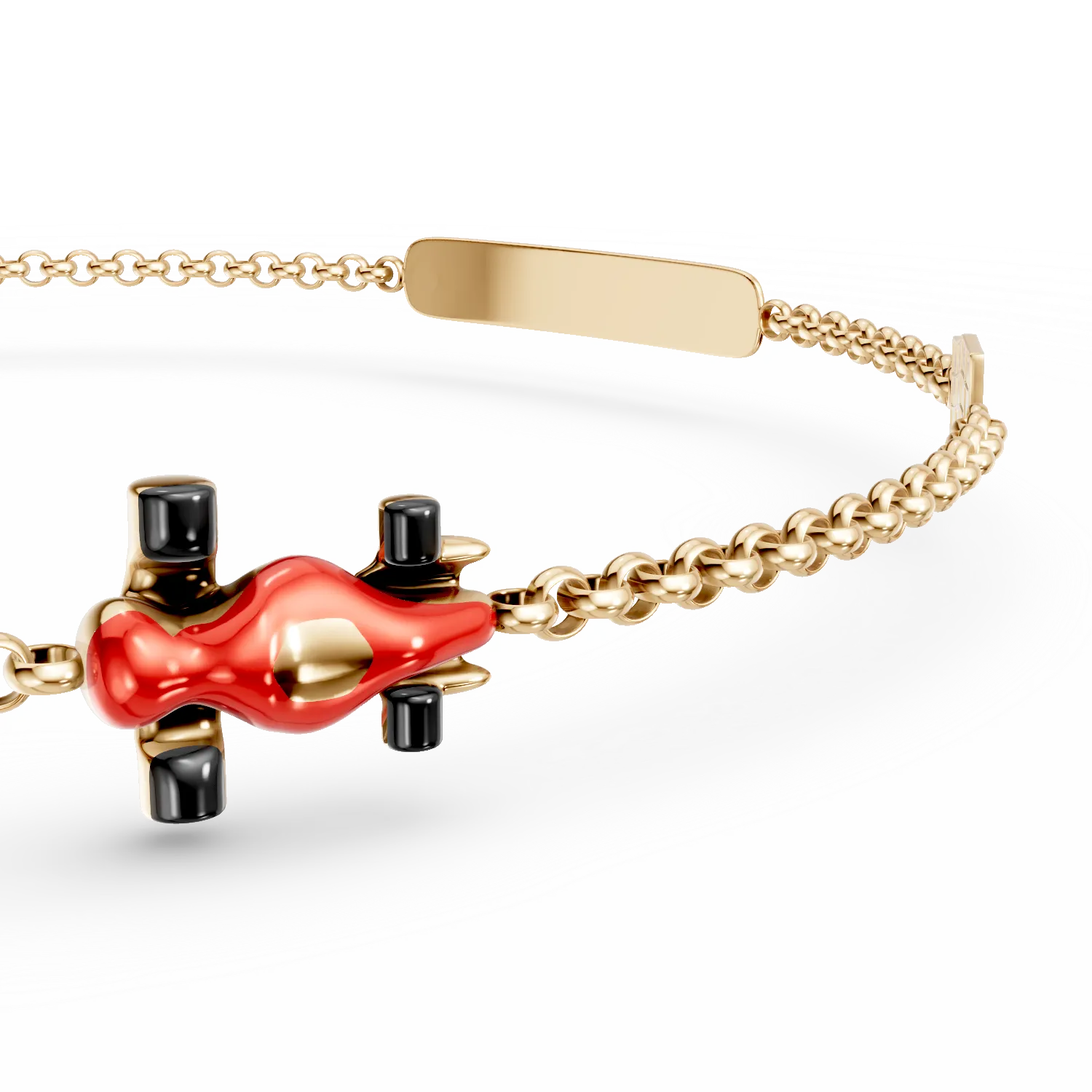14K yellow gold formula 1 children's bracelet