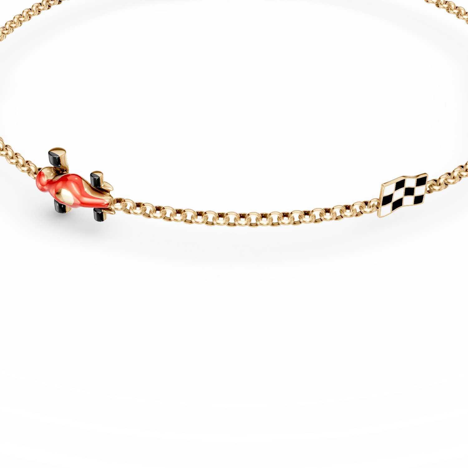 14K yellow gold formula 1 children's bracelet