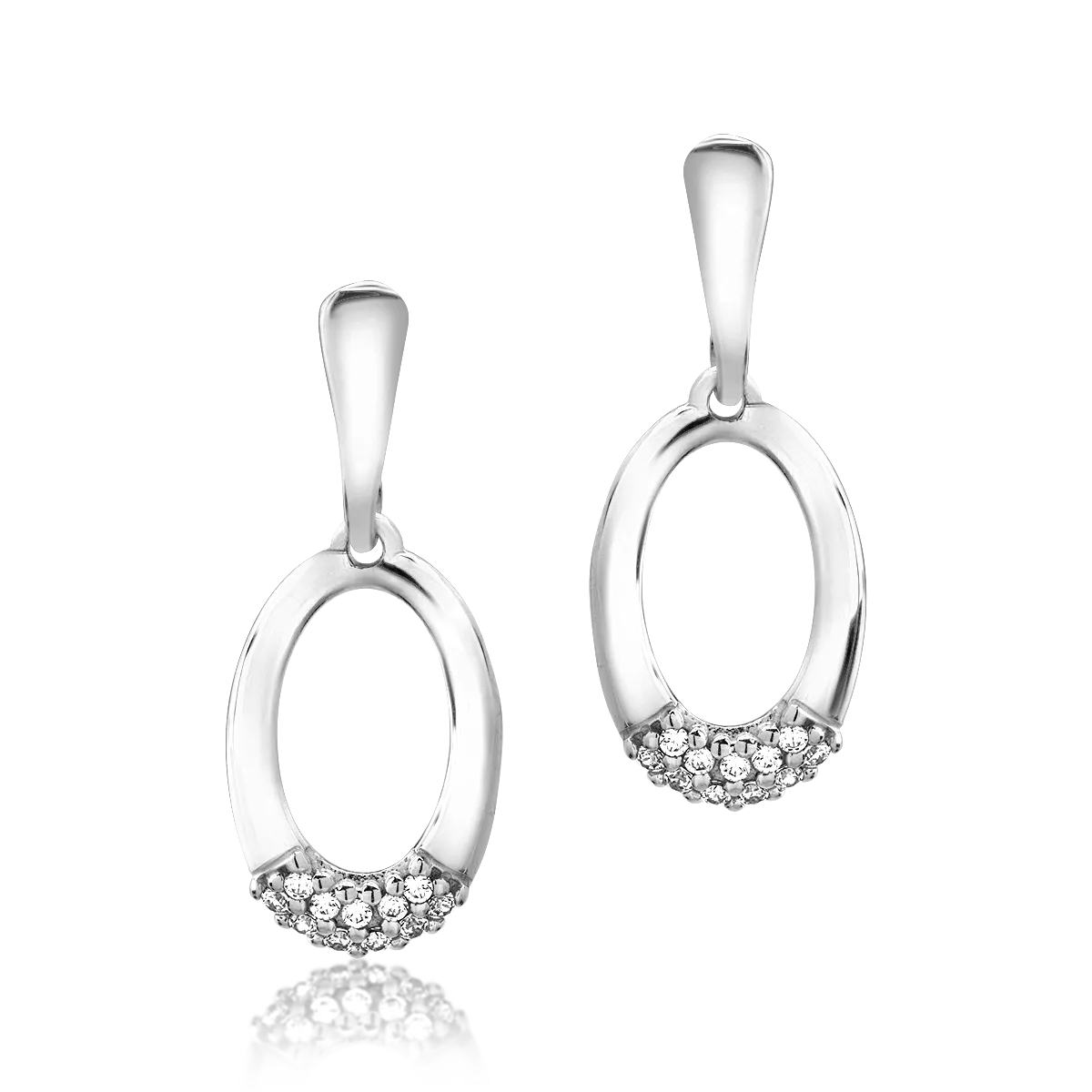 14K white gold earrings