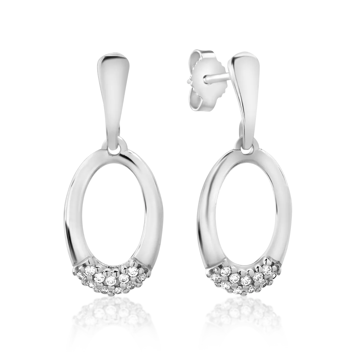 14K white gold earrings