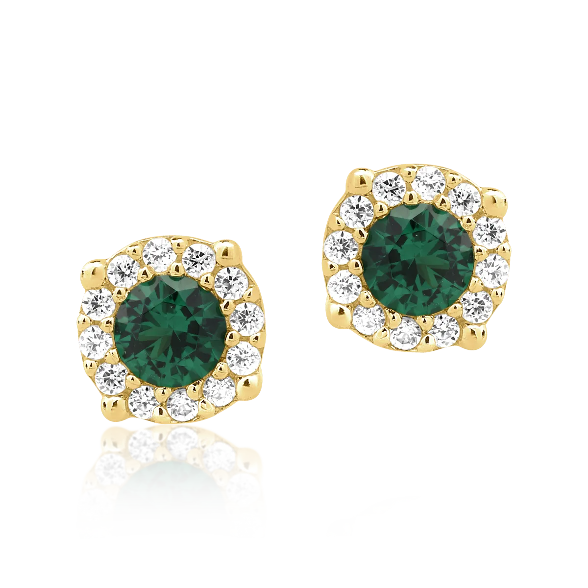 Cercei din aur galben de 14K - 1 | YEO