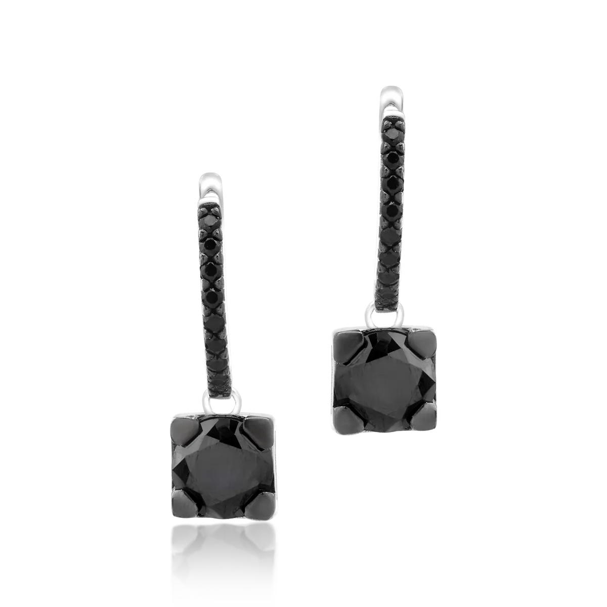 Cercei din aur alb de 14K-53135