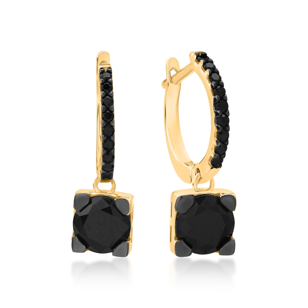 14K жълти златни обеци