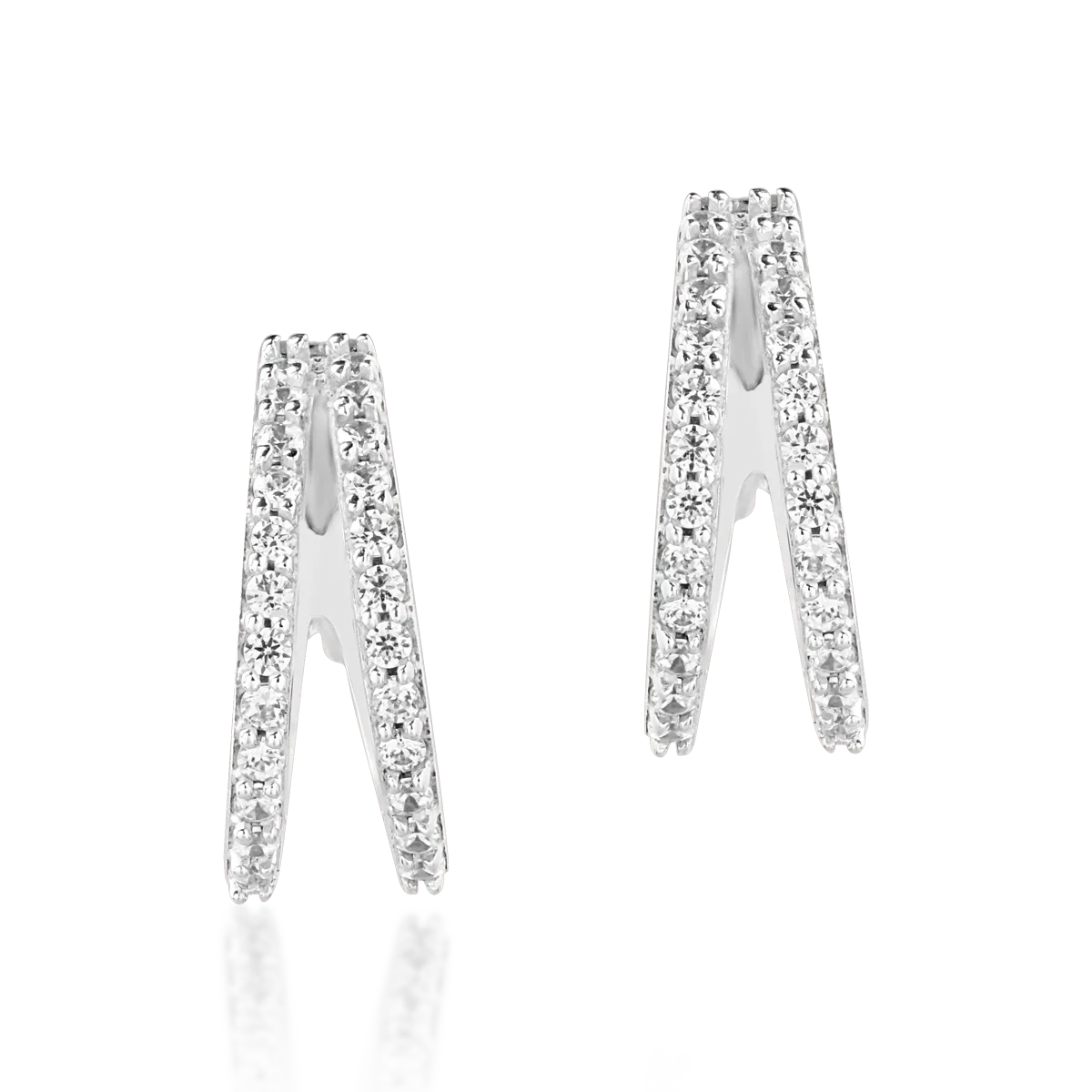 Cercei din aur alb de 14K-50621
