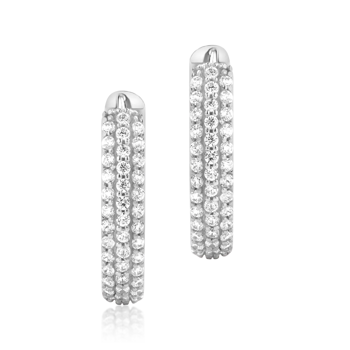 14K white gold earrings