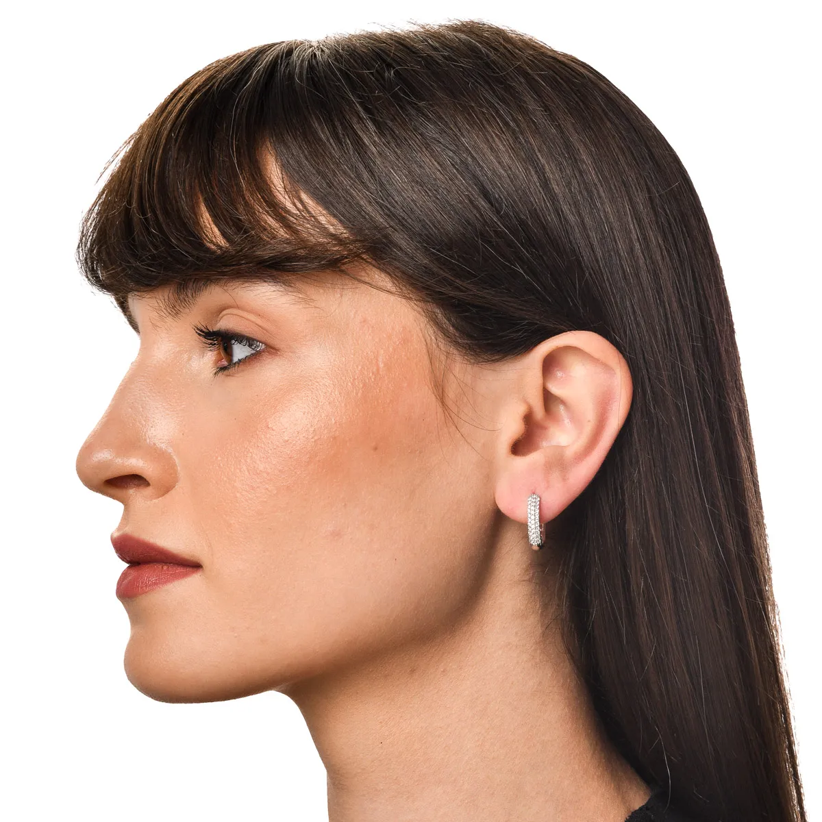 14K white gold earrings