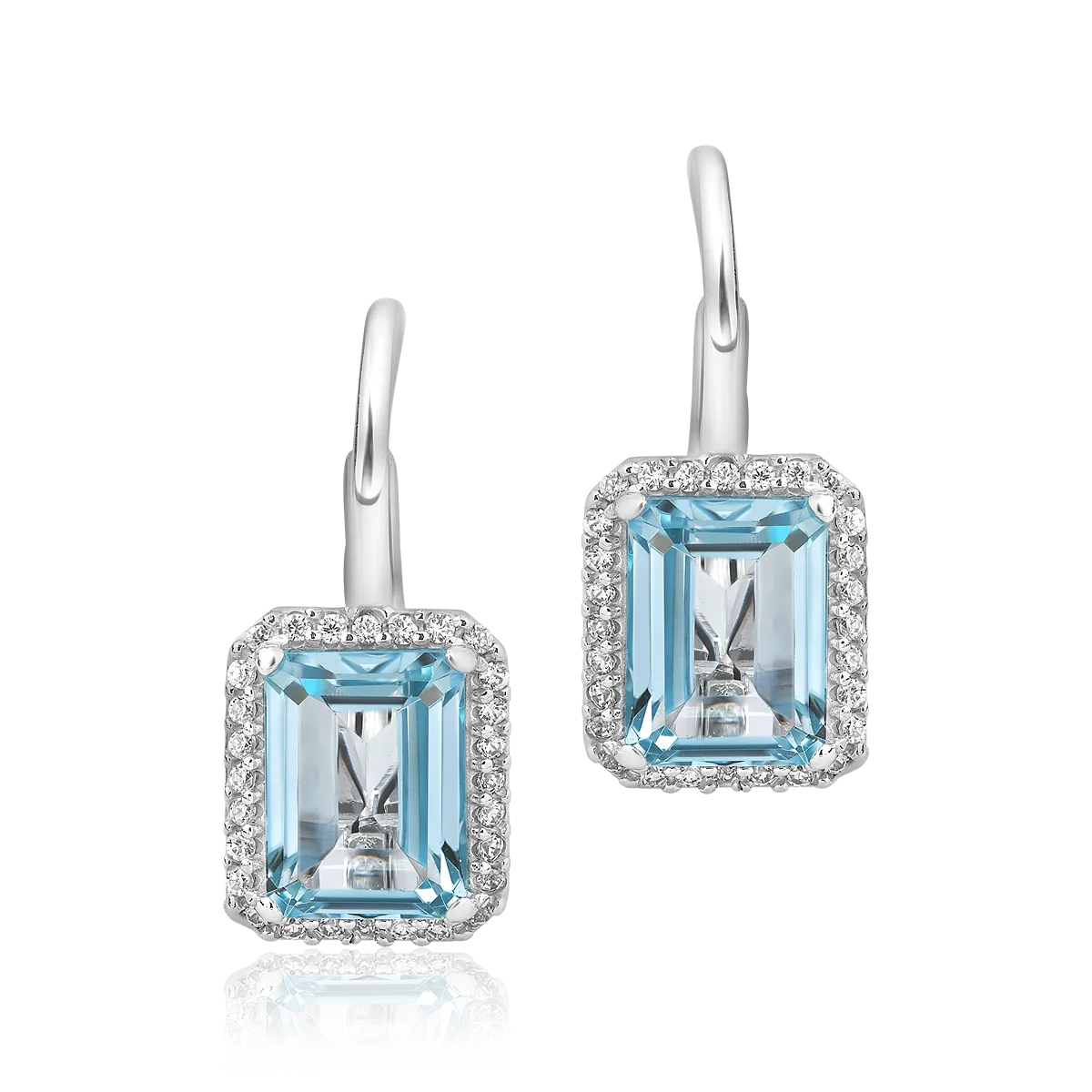 14K white gold earrings