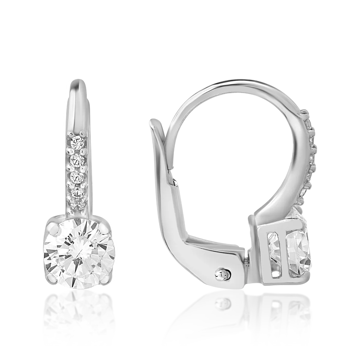 14 k fehér arany fülbevaló