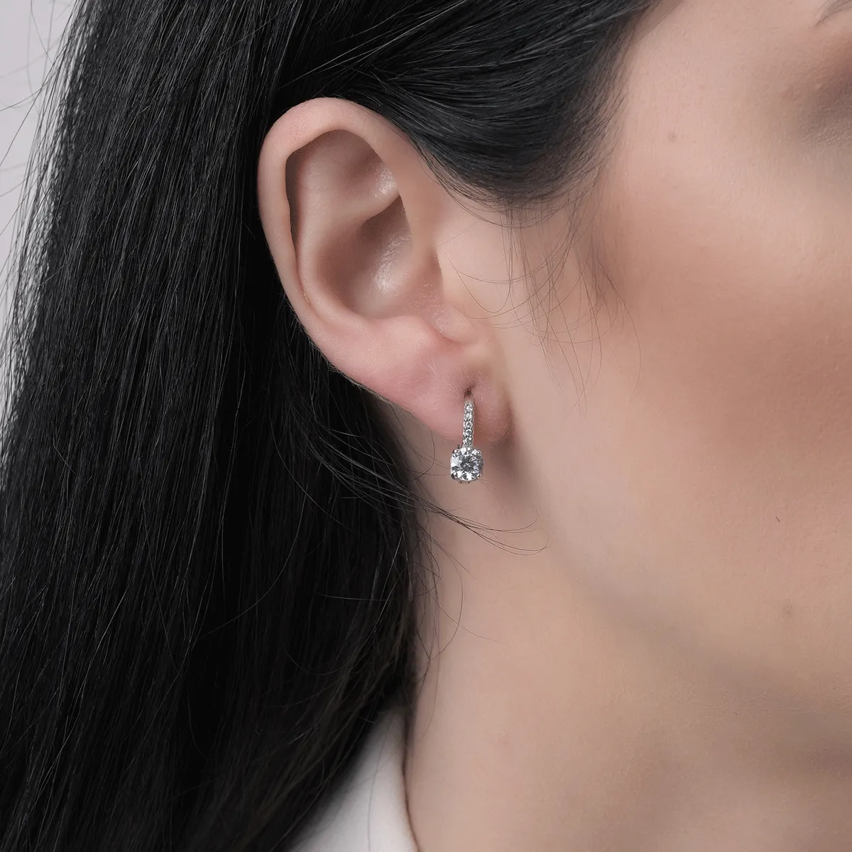 14 k fehér arany fülbevaló