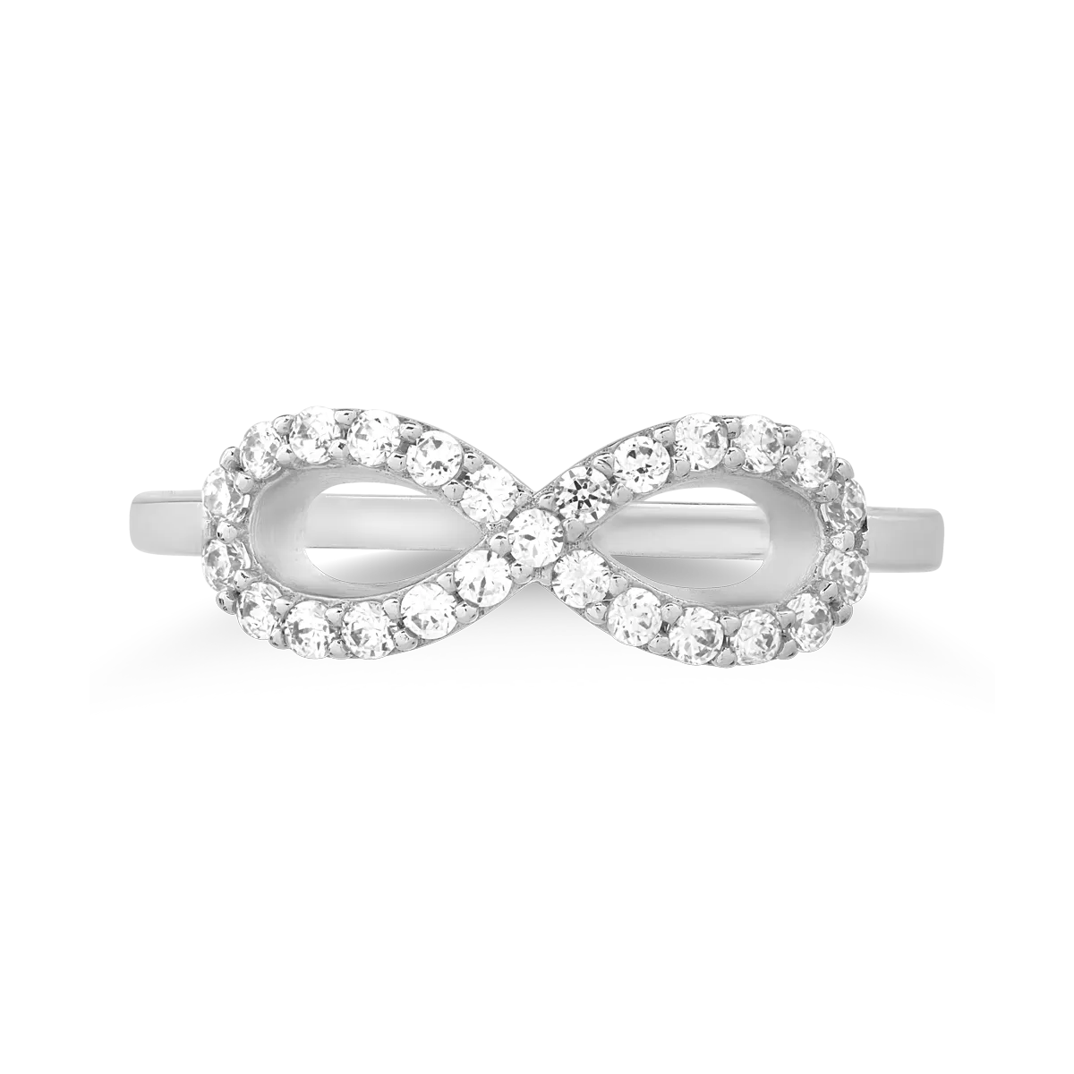 14K white gold infinity ring