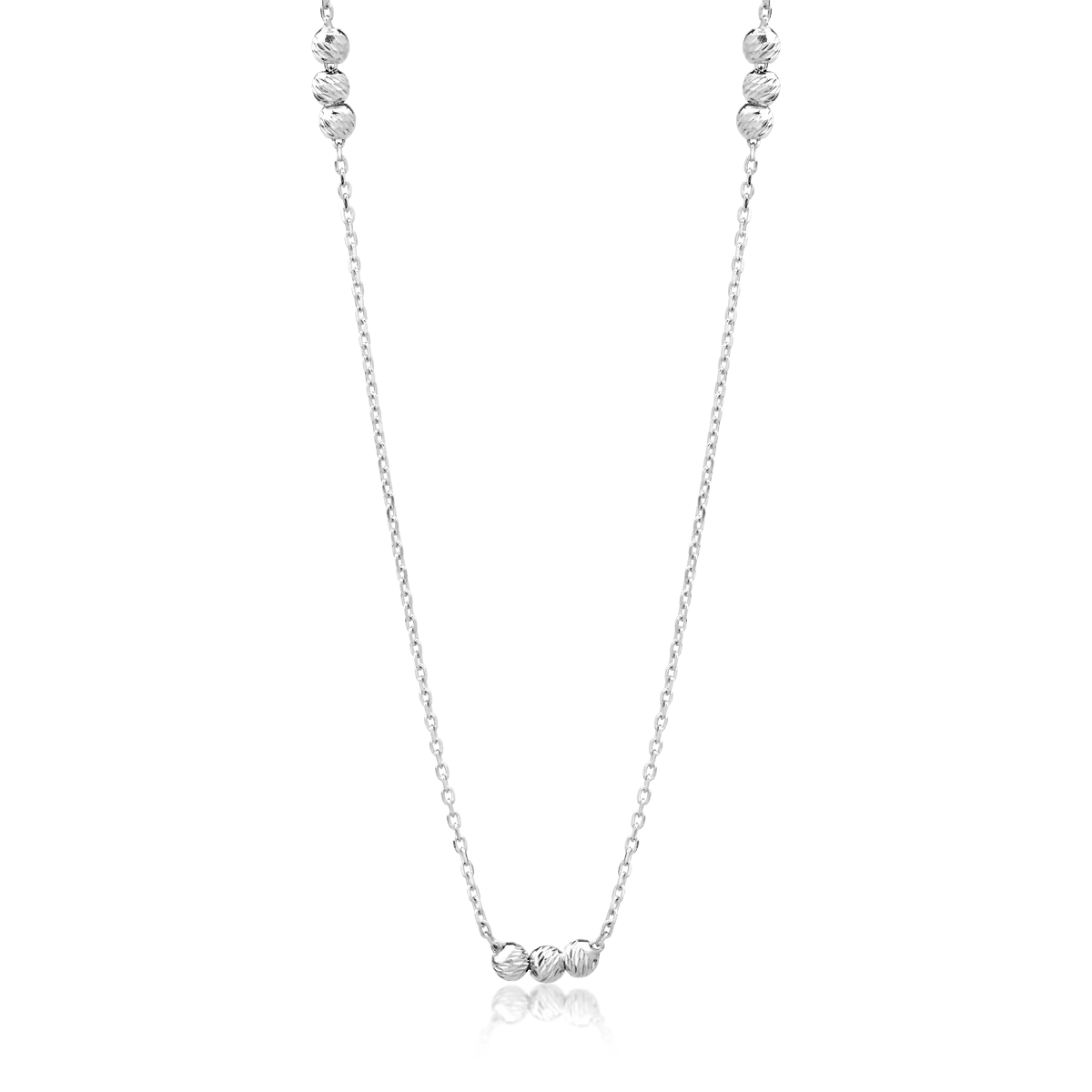 14K white gold chain