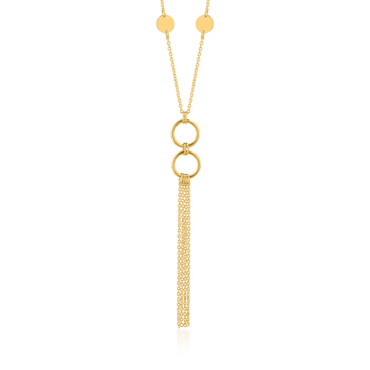 14K yellow gold pendant necklace