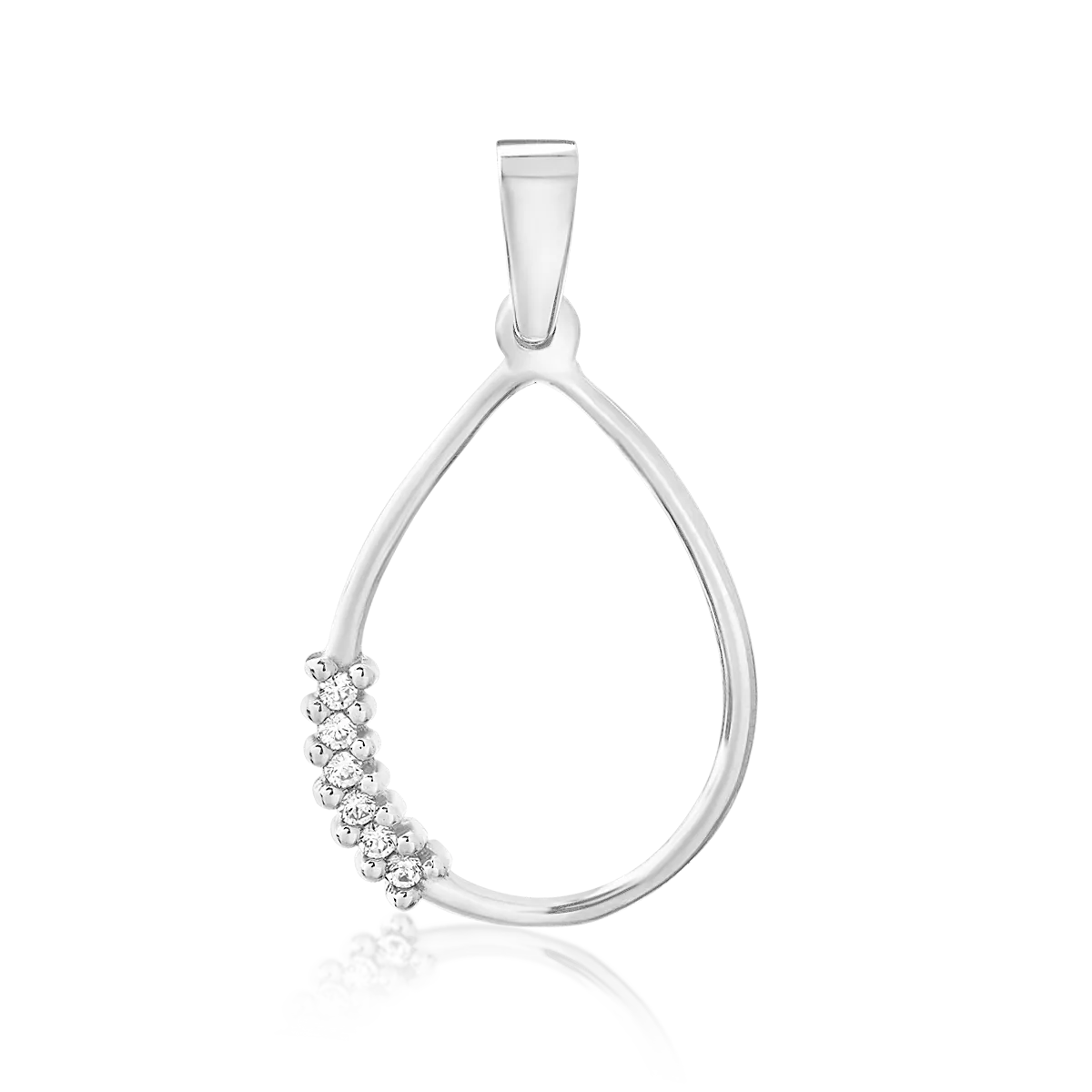 14K white gold pendant