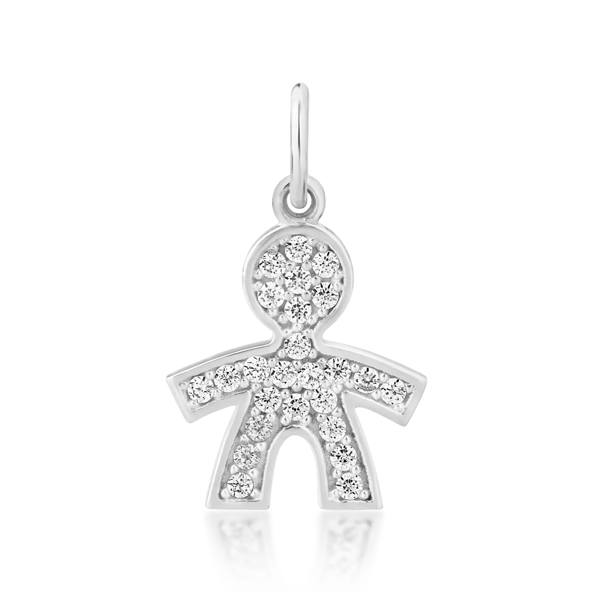 14K white gold pendant