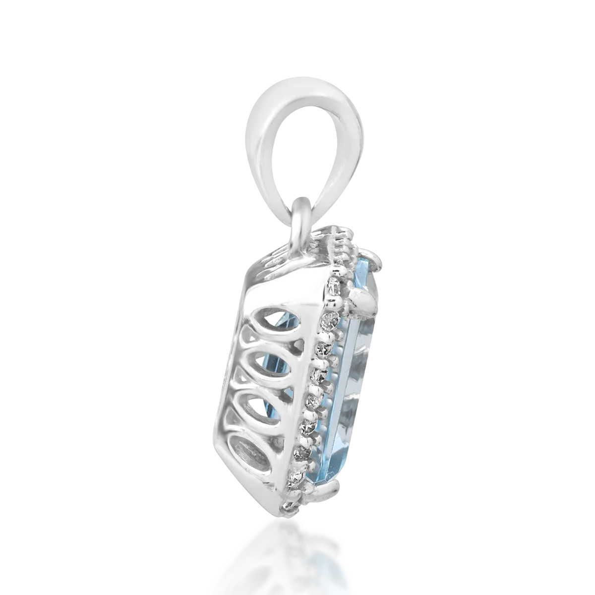 Wisiorek z białego złota 14K