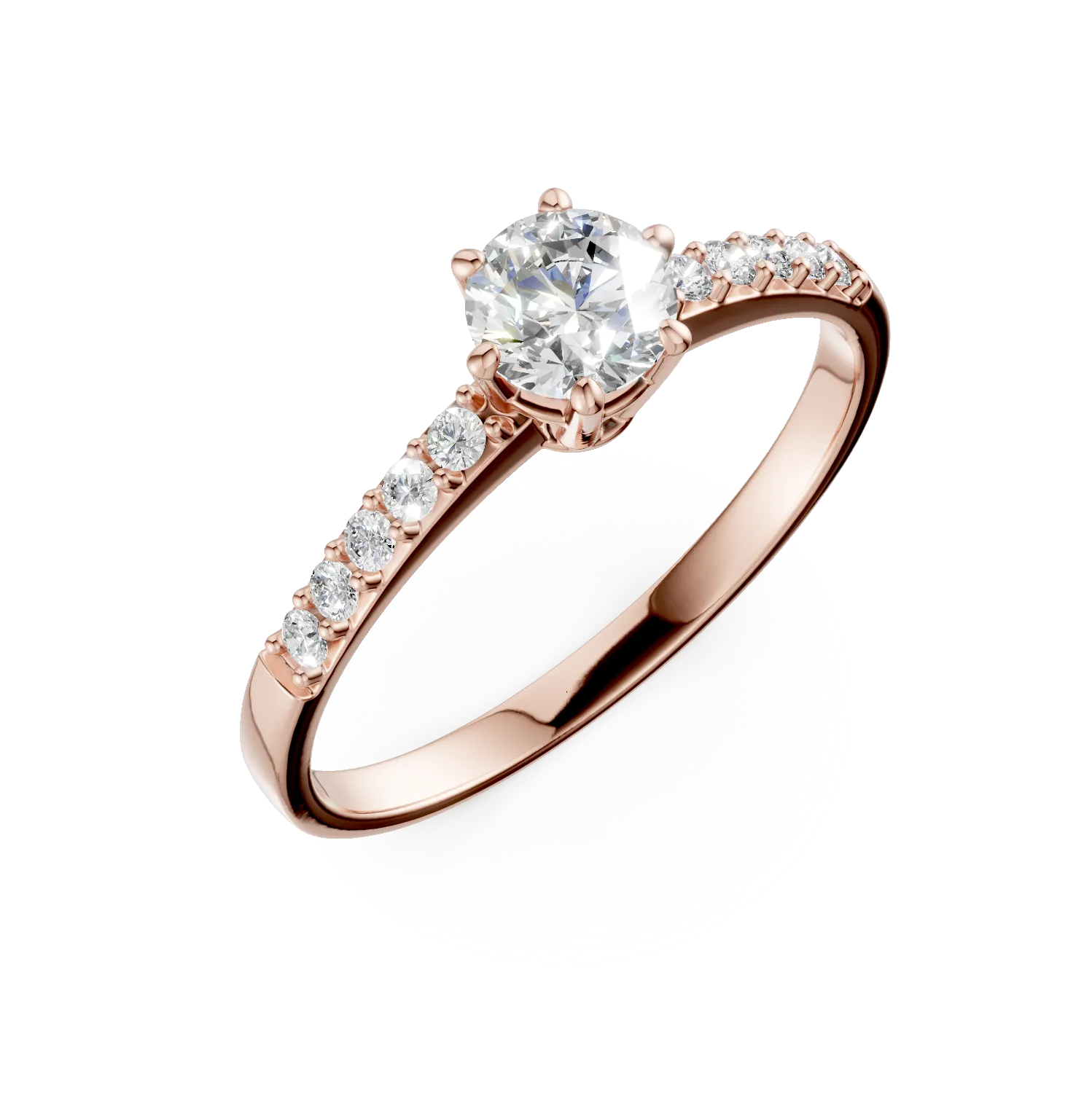 Rose gold engagement ring-159405