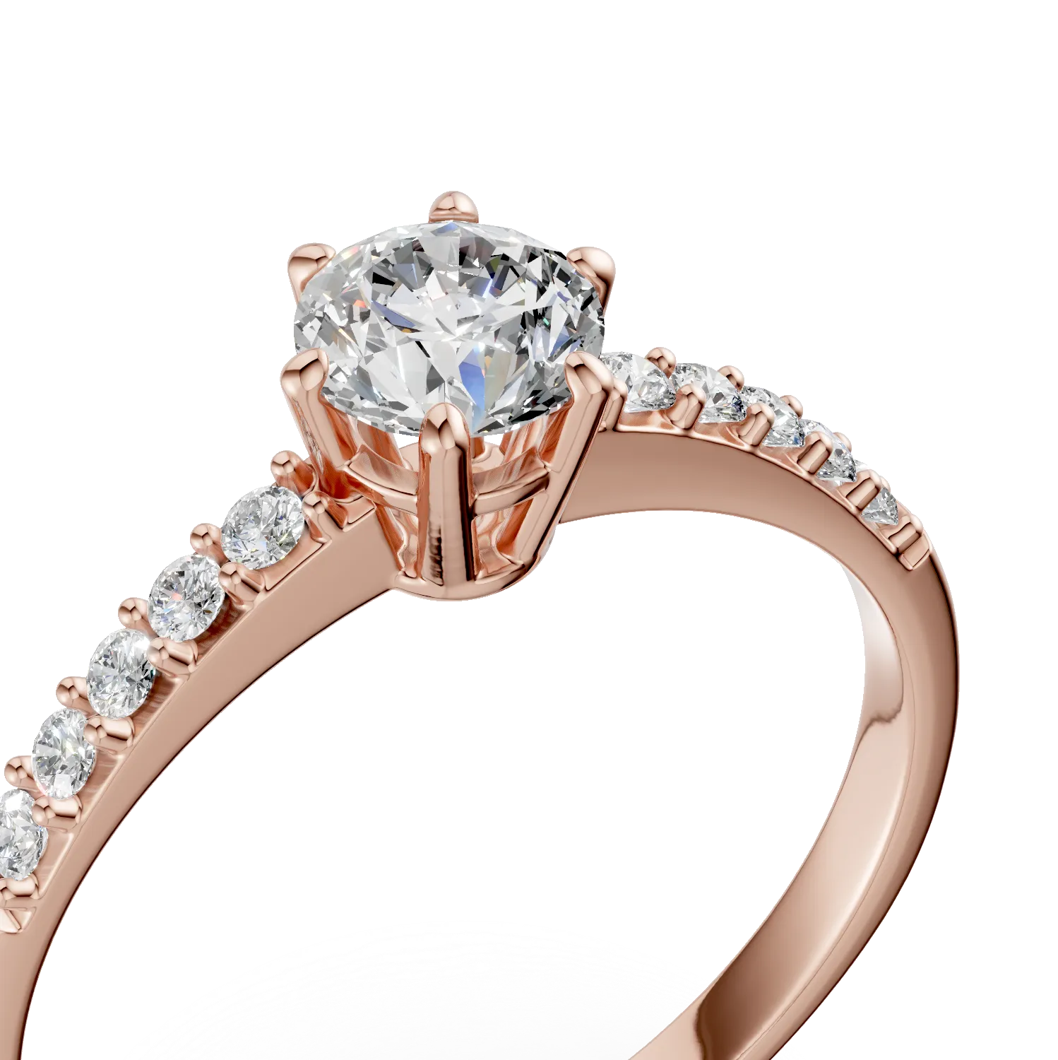 Rose gold engagement ring
