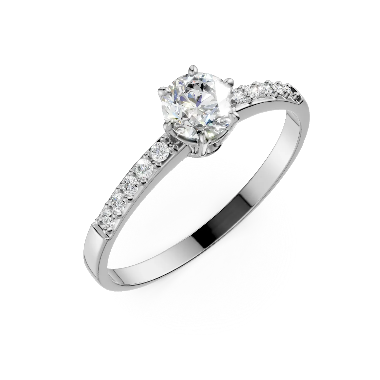 White gold engagement ring