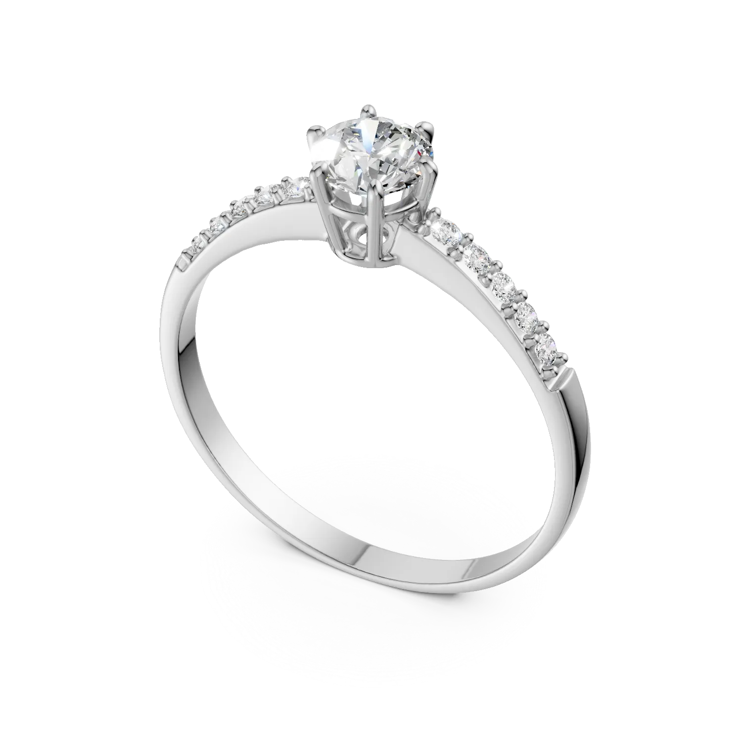 White gold engagement ring