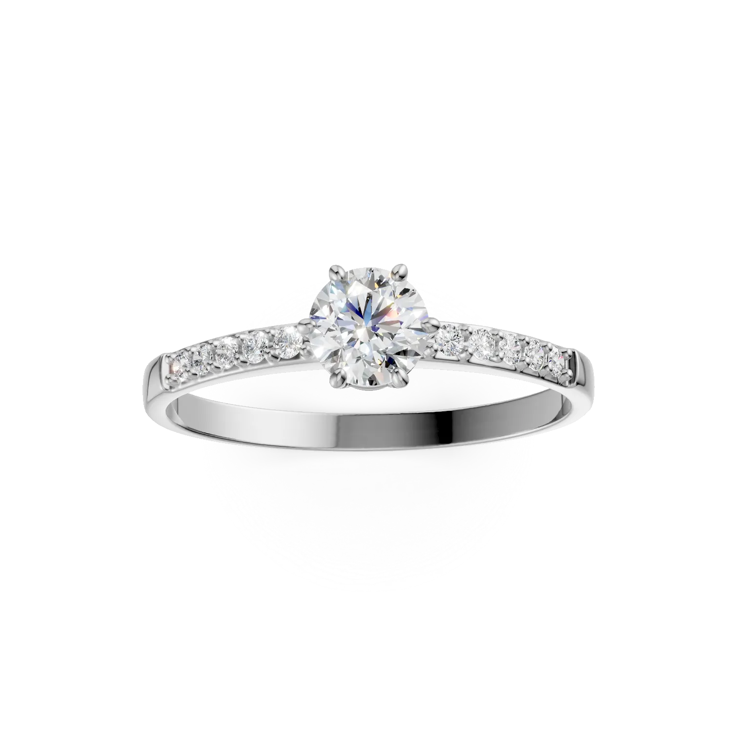 White gold engagement ring