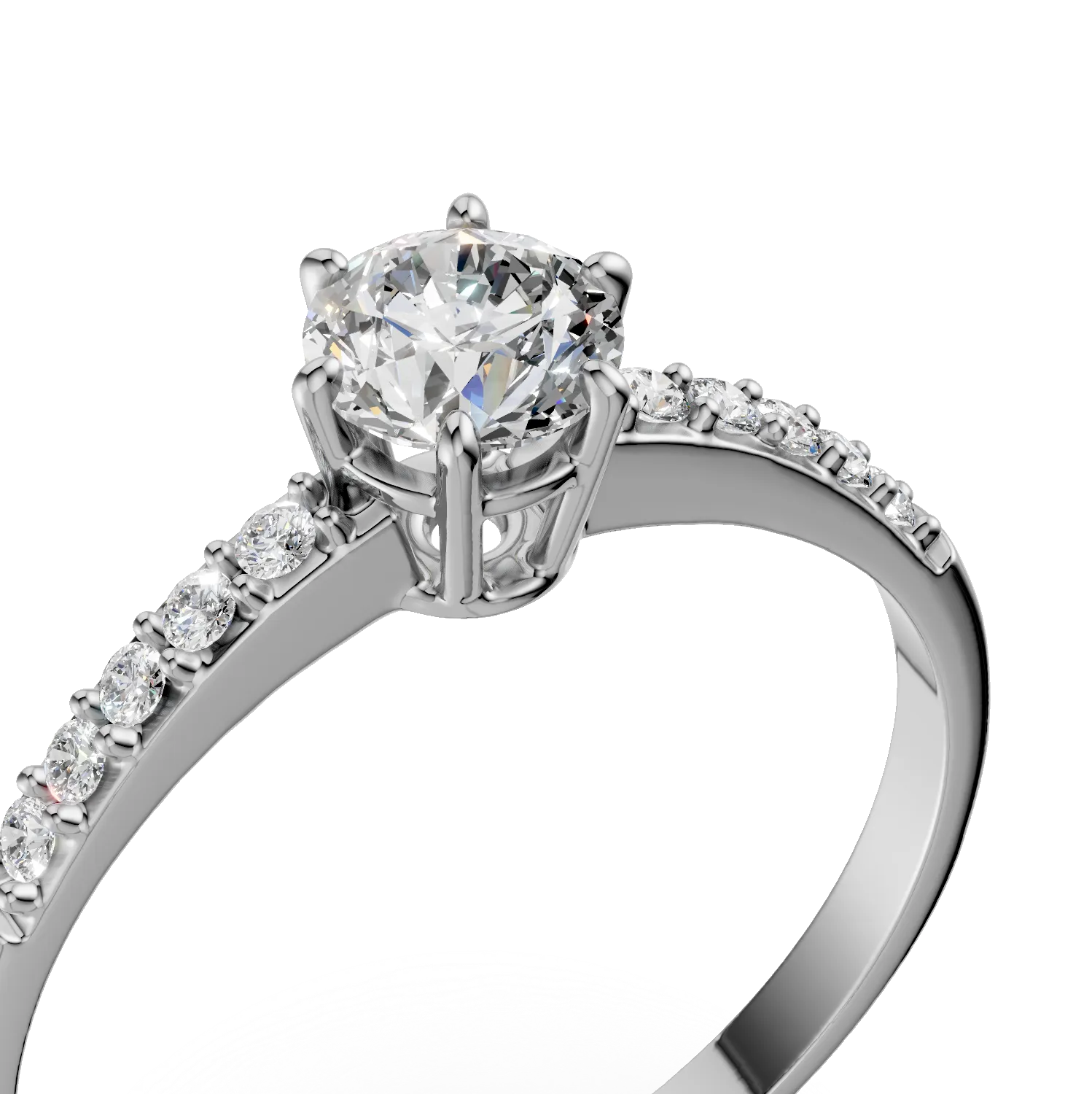 White gold engagement ring