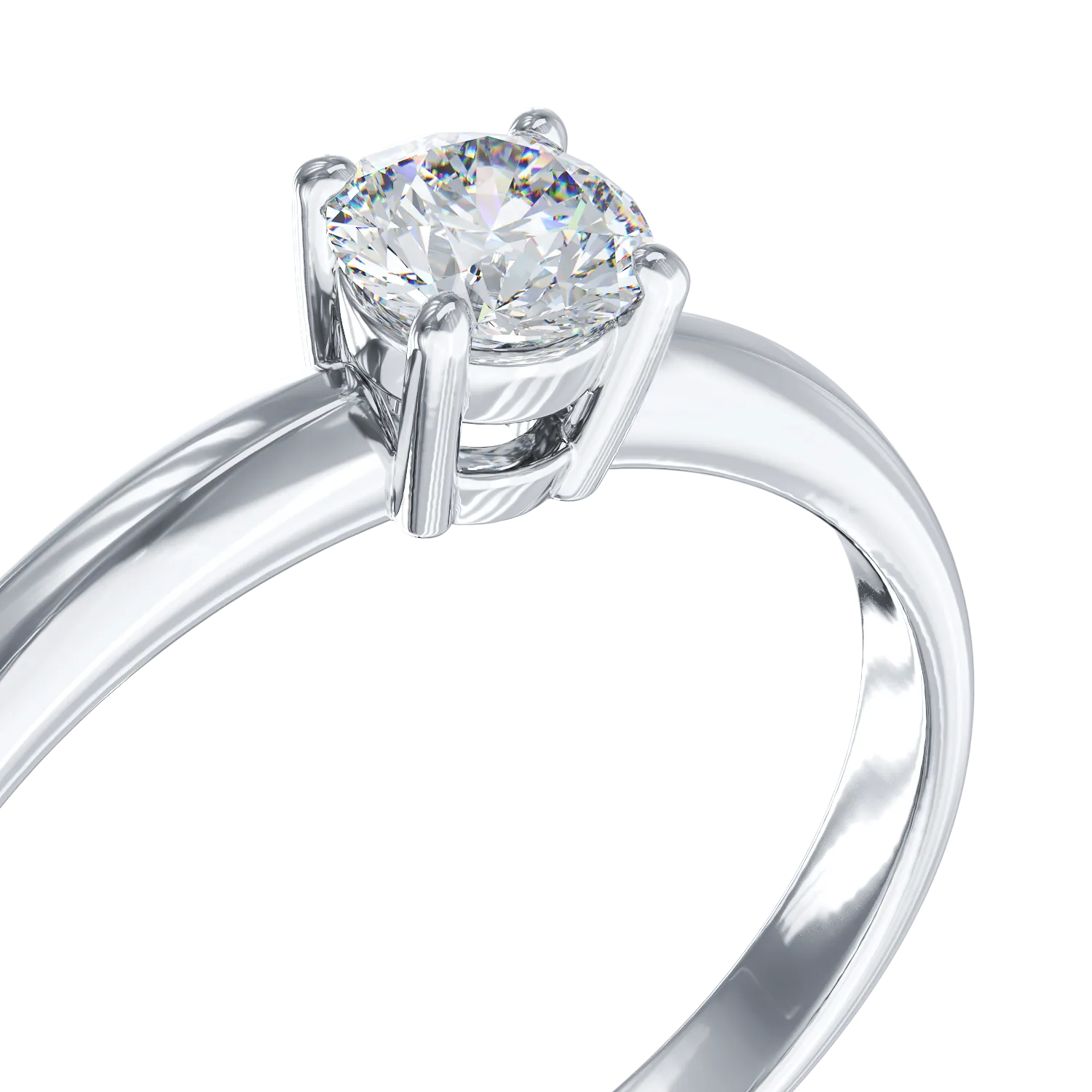 White gold engagement ring