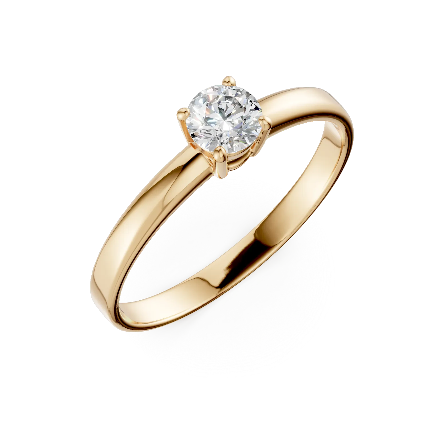 Yellow gold engagement ring