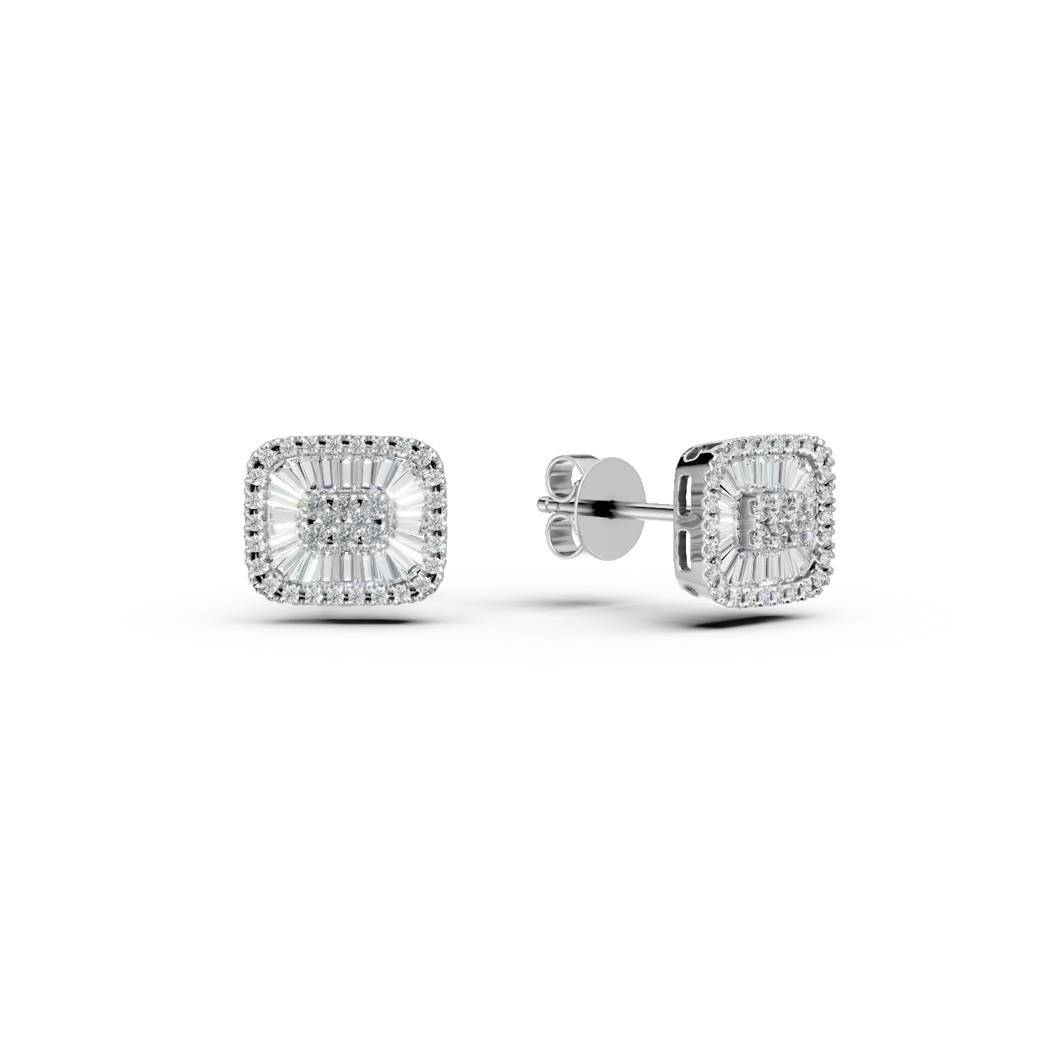 18K white gold earrings with 0.41ct diamonds