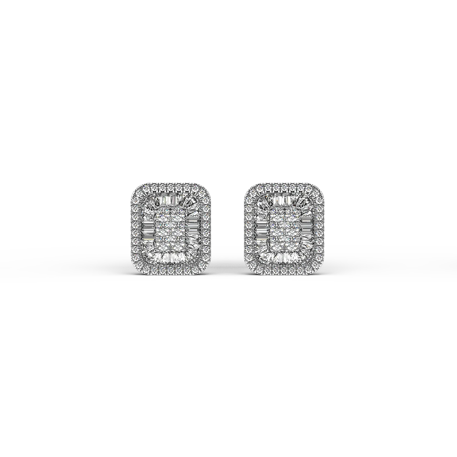 18K white gold earrings with 0.41ct diamonds