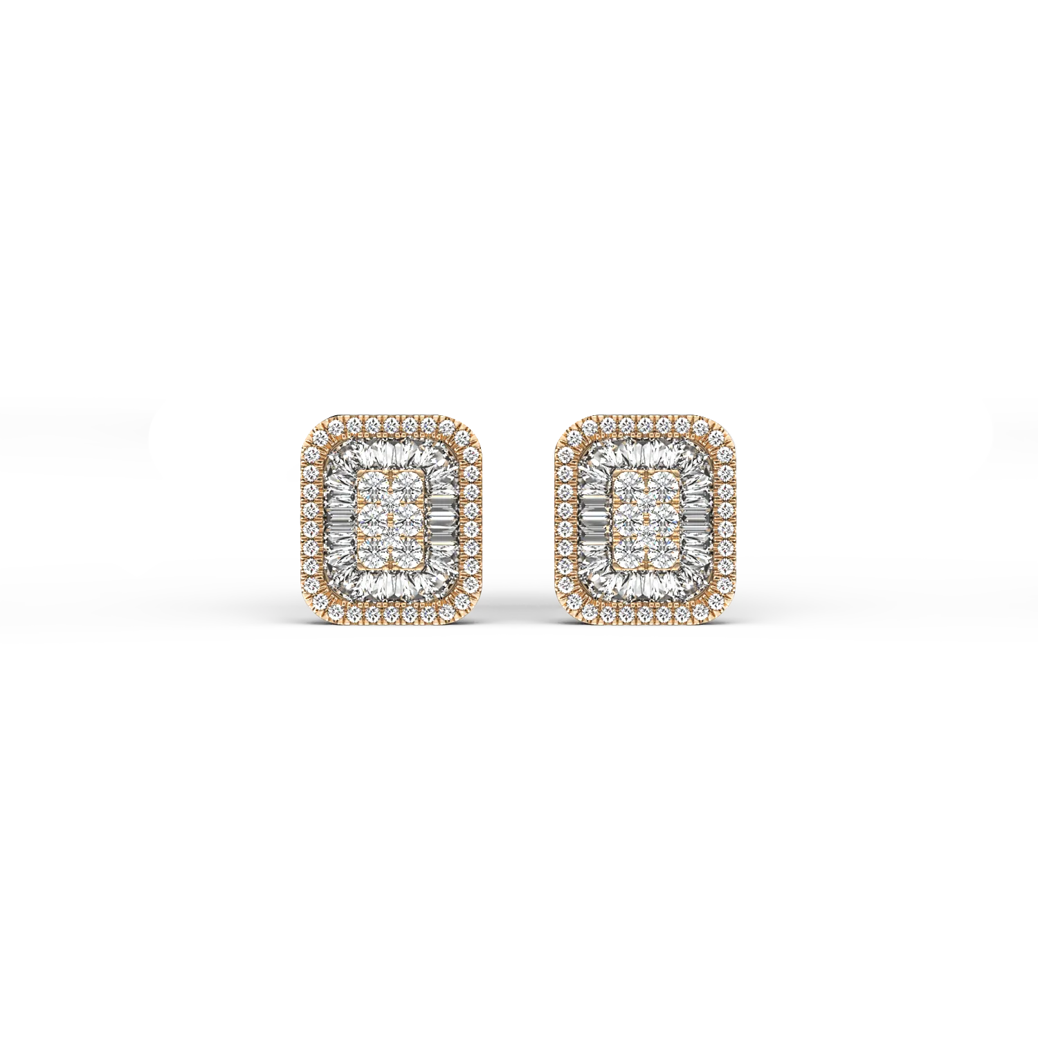 18K yellow gold earrings with 0.42ct diamonds