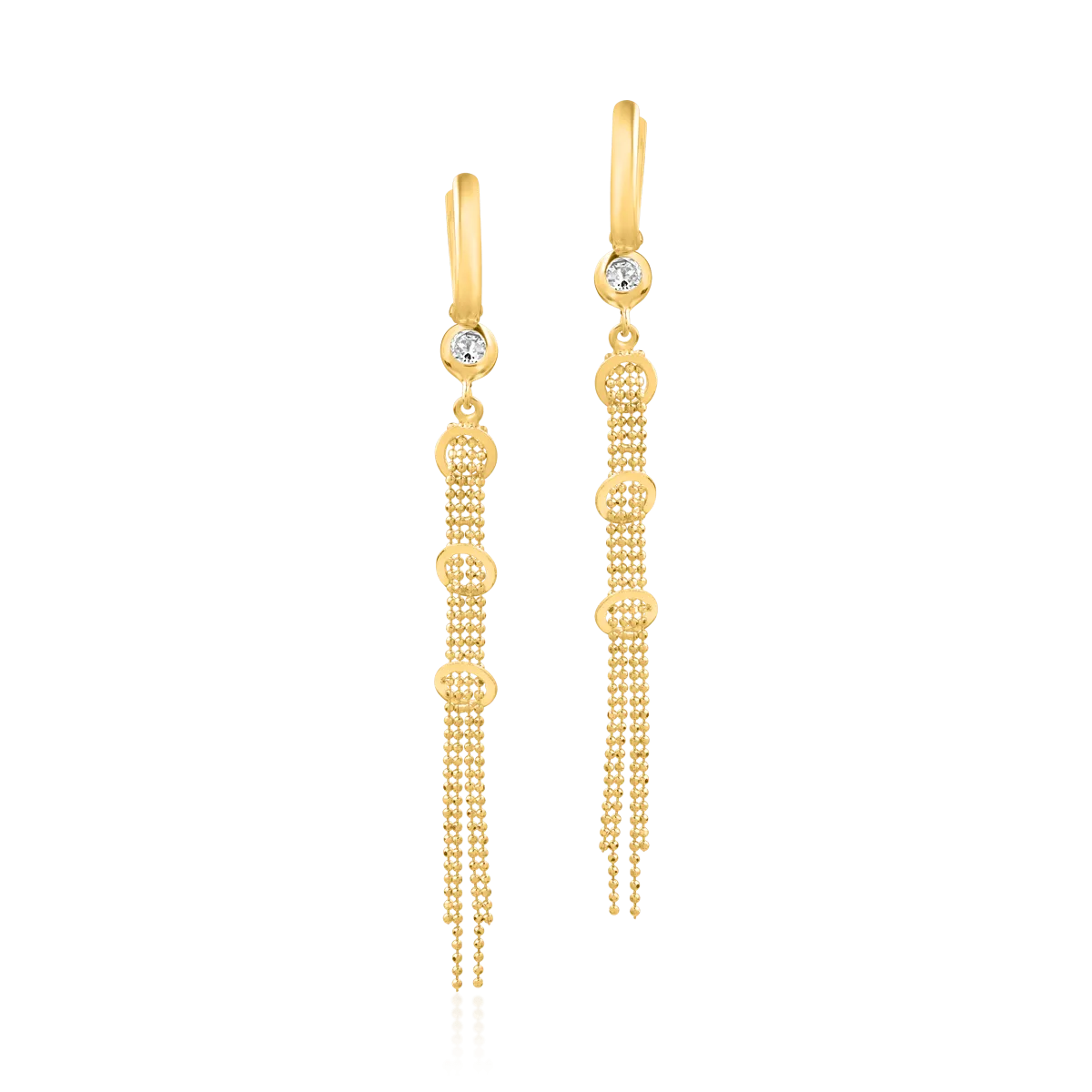 Cercei din aur galben de 14K - 1 | YEO