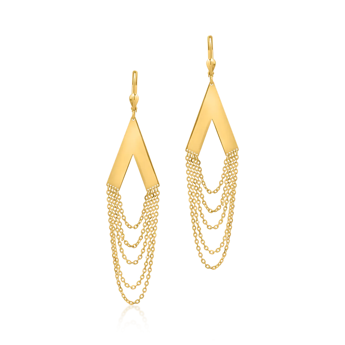 Cercei din aur galben de 14K