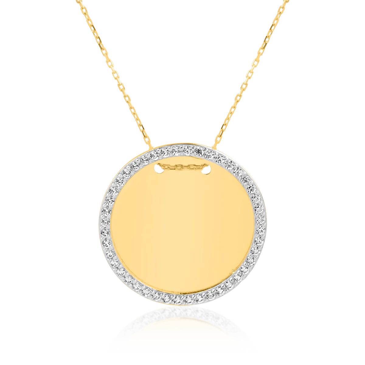 14K yellow gold pendant necklace