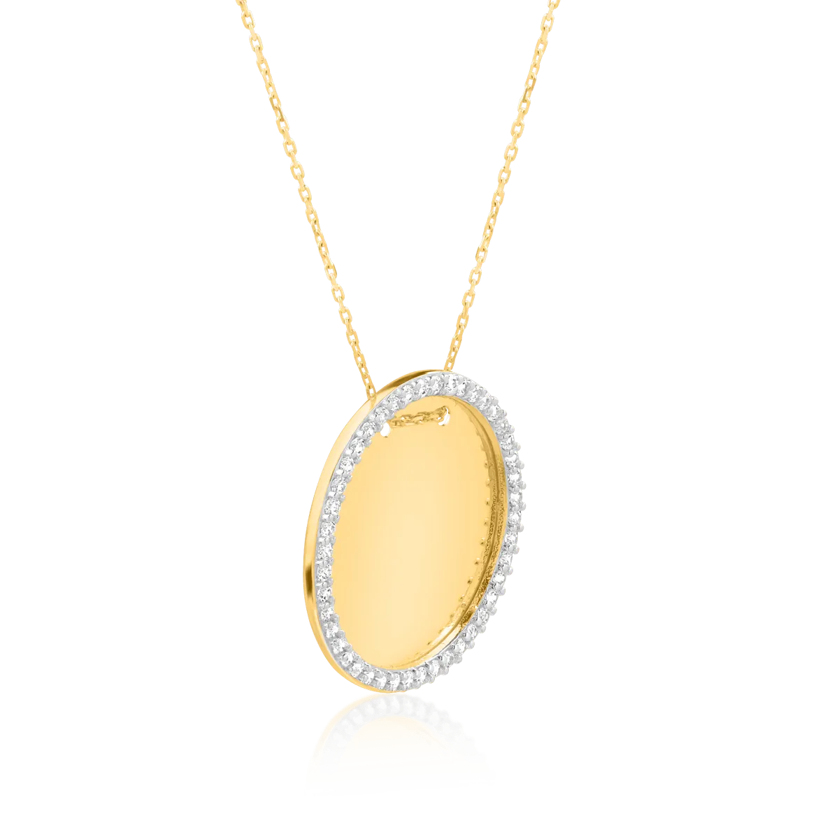 14K yellow gold pendant necklace