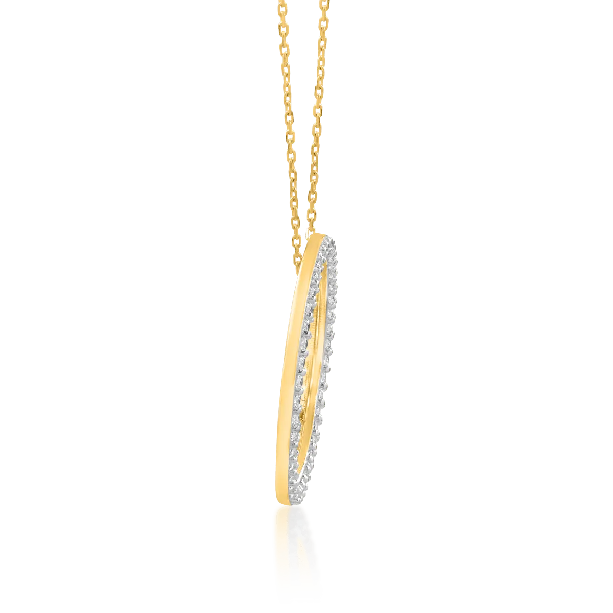 14K yellow gold pendant necklace