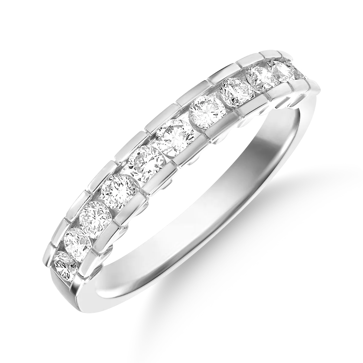 18K white gold ring with 0.5ct diamond