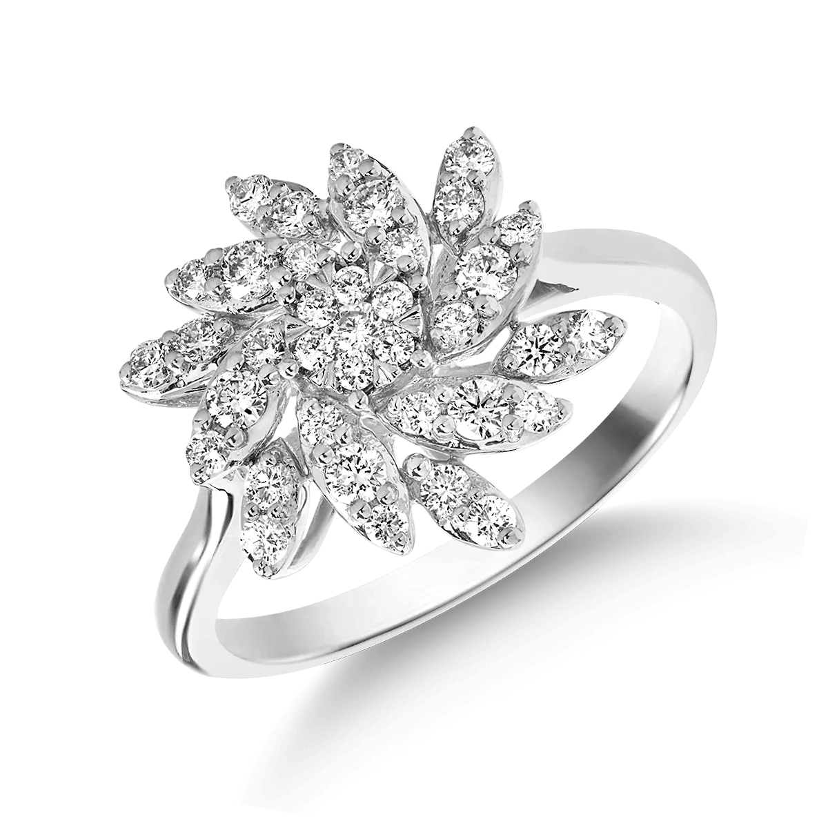 14K white gold ring with 0.5ct diamonds