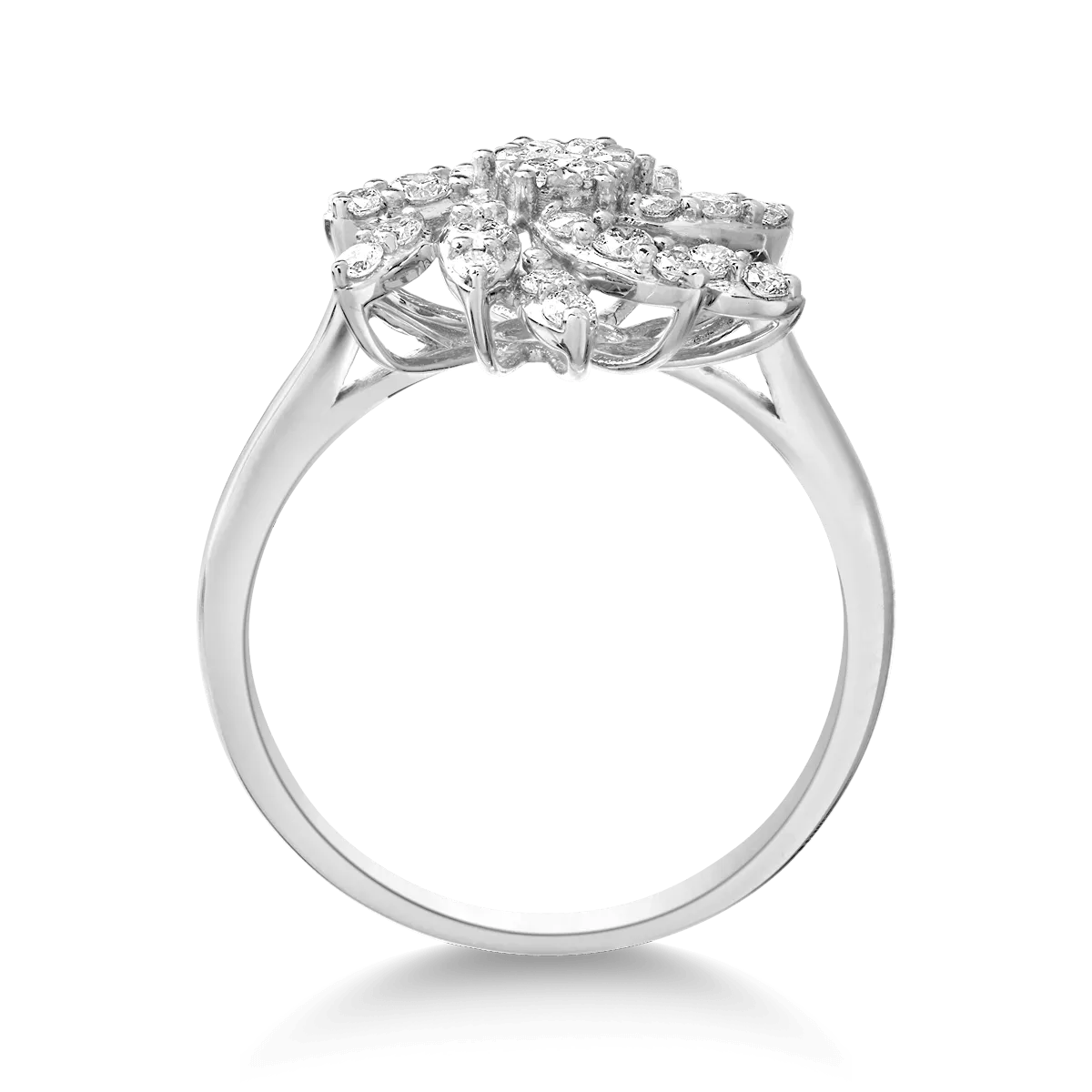 14K white gold ring with 0.5ct diamonds