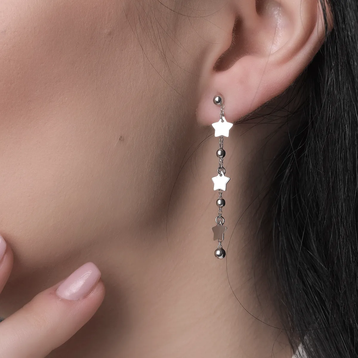 Fülbevaló 14K-os fehér aranyból