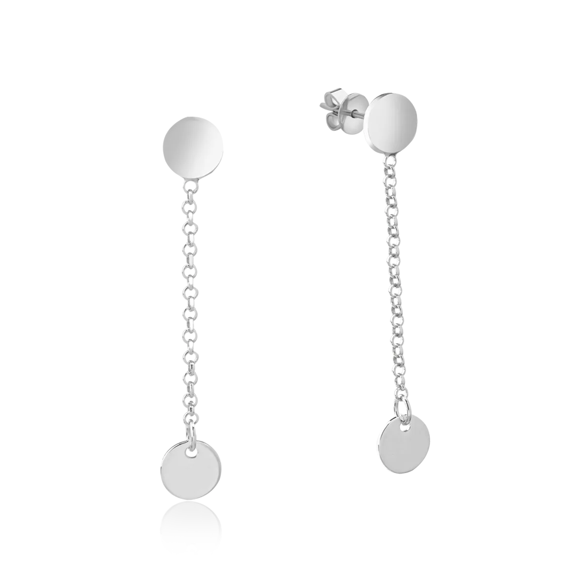 14K white gold earrings