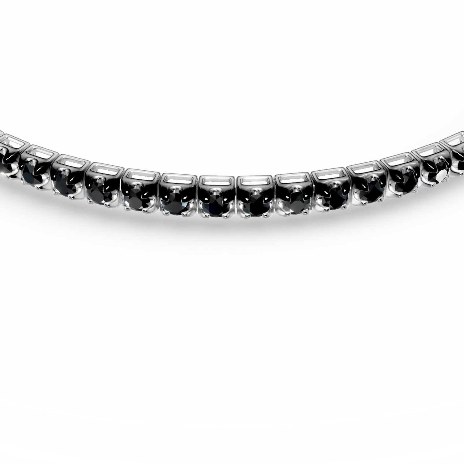 Bransoletka tenisowa z 18K czarnego złota i czarne diamenty 1.65ct