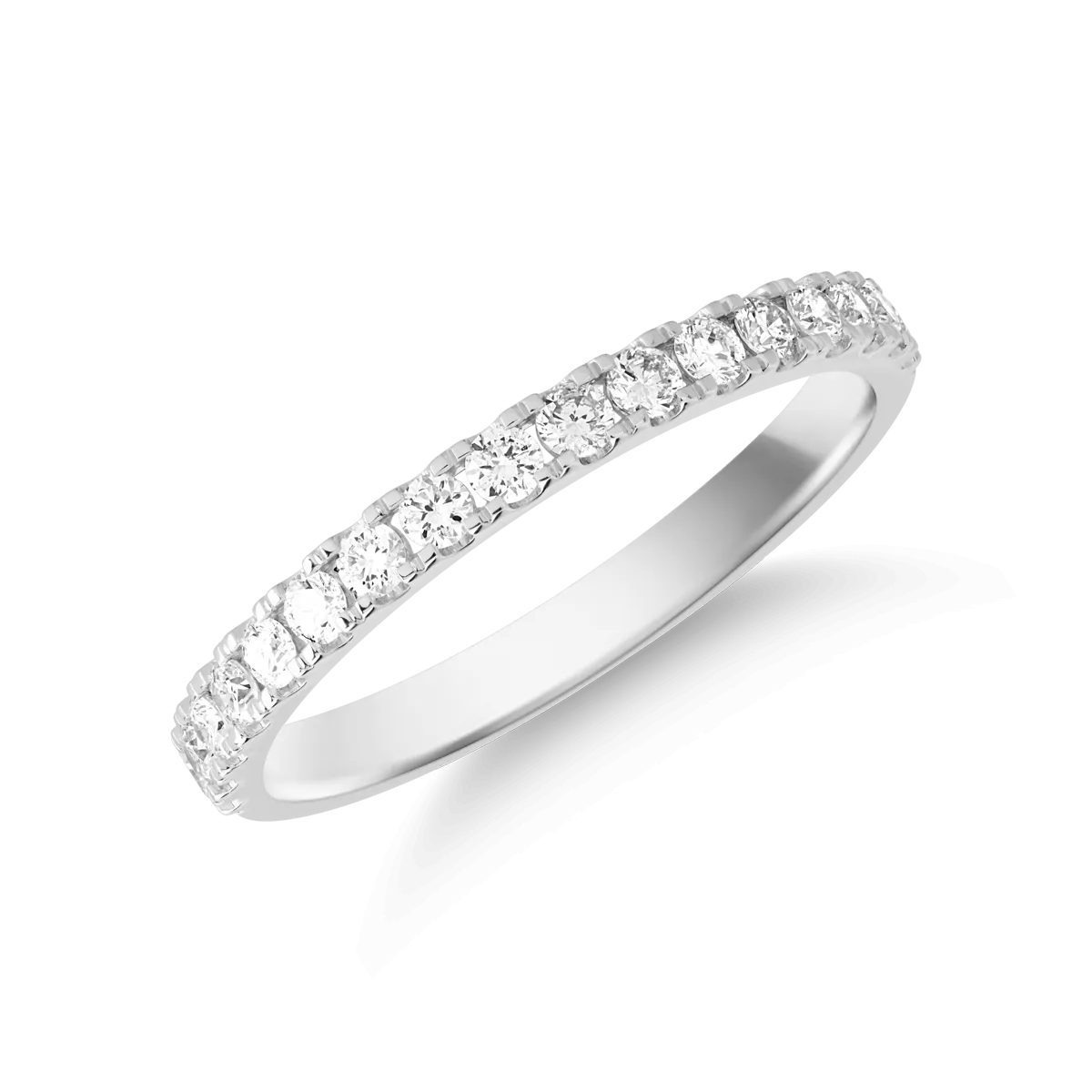 Gyűrű 18K-os fehér aranyból 0.31ct gyémánttal. Gramm: 2,69