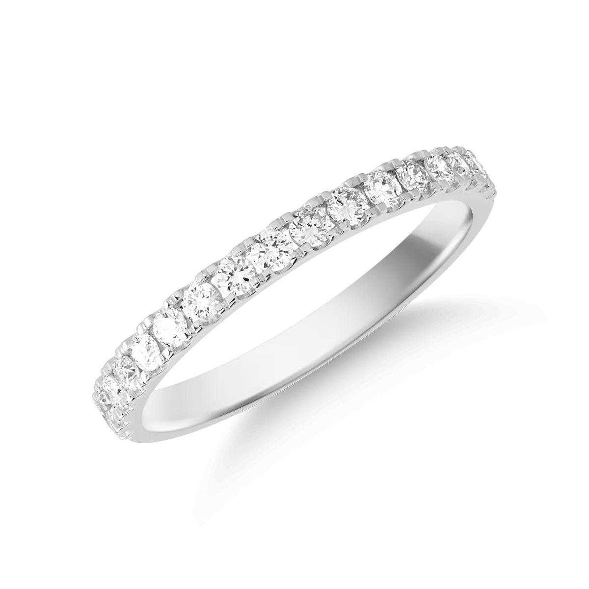Gyűrű 18K-os fehér aranyból 0.31ct gyémánttal. Gramm: 2,24