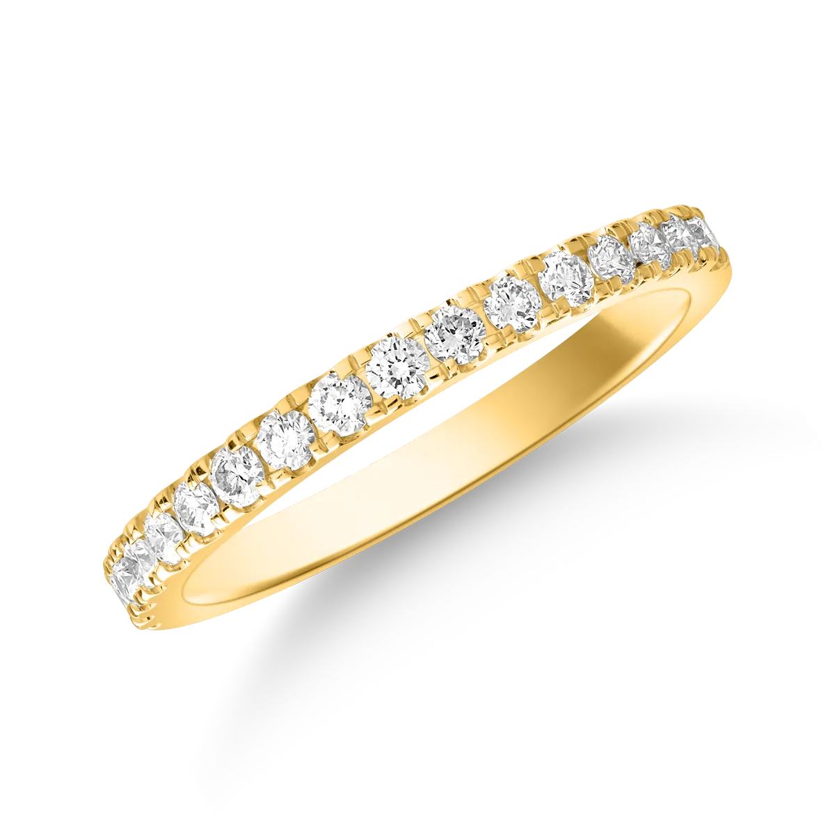 Inel eternity din aur galben cu diamante de 0.31ct