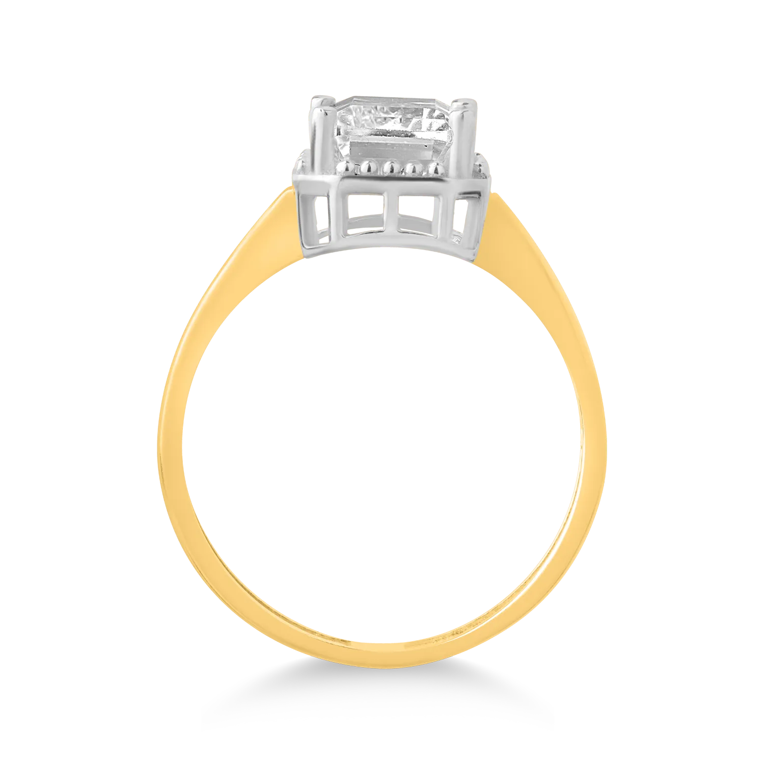 Pierścionek zaręczynowy z żółtego złota